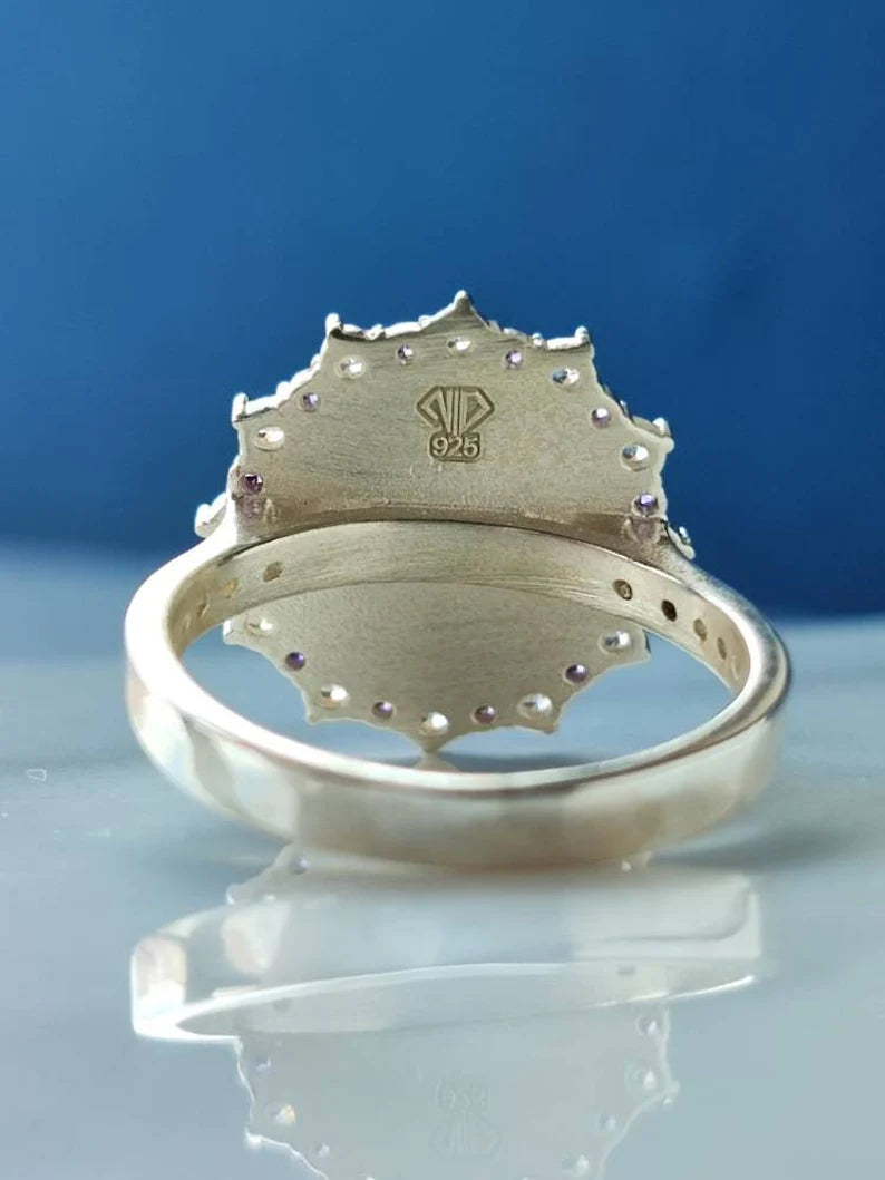 Tarleton Sterling Silver College Graduation Ring – Custom Year Engraving ( Purple )